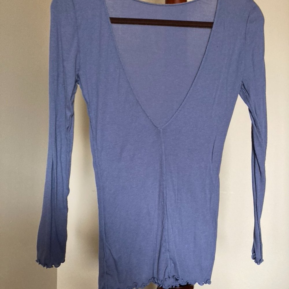 Free People Low Back long-Sleeve Shirt